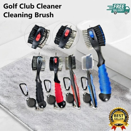 Golf club cleaning - club, brush